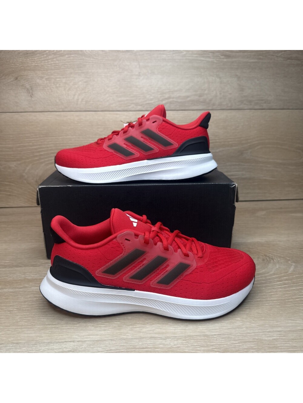 Adidas UltraRun 5 J Red black Running Shoes Size 5.5 Youth JQ5553 New With Box